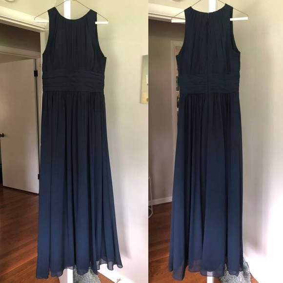 Navy Blue Bill Levkoff Bridesmaid Dress style #974 - Picture 2 of 7